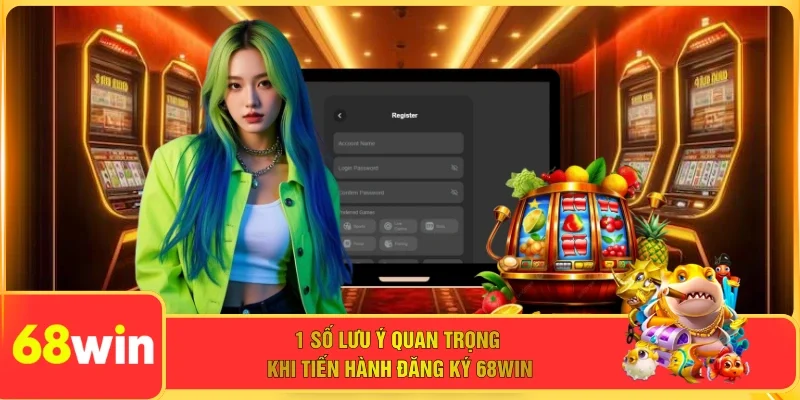 1 số lưu ý quan trọng khi tiến hành đăng ký 68WIN