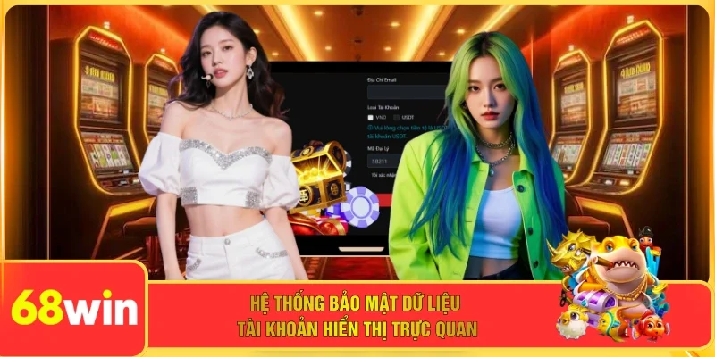 Hệ thống bảo mật dữ liệu tài khoản hiển thị trực quan